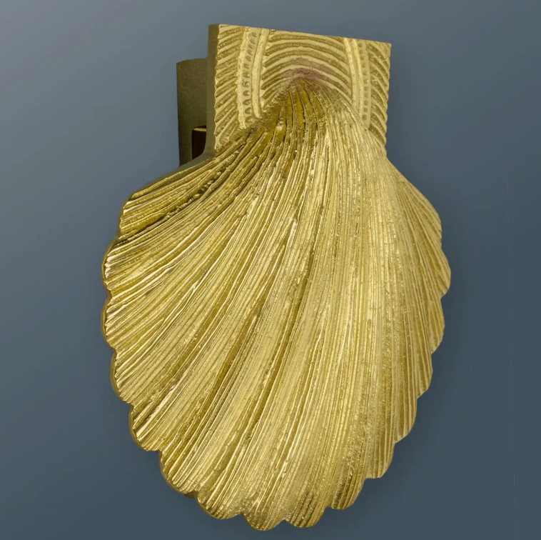 Brass Shell Door Knocker - Brass Finish