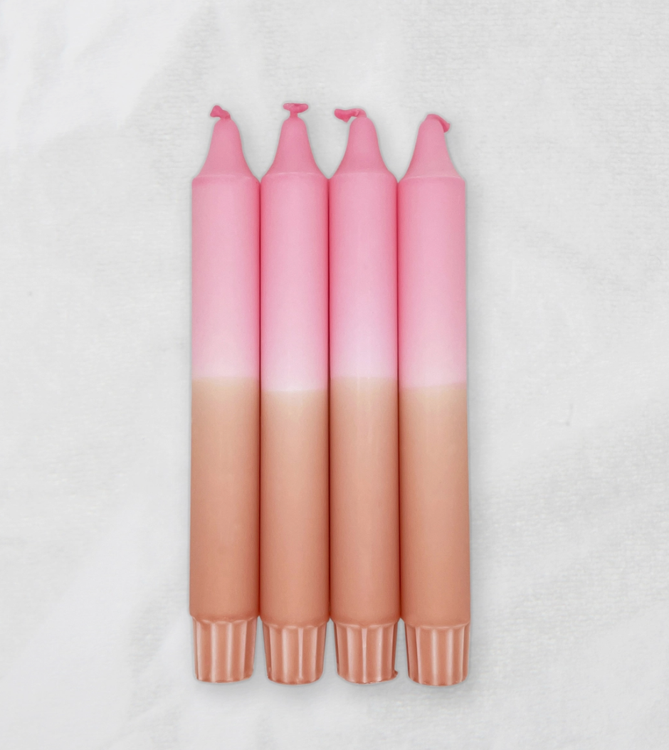 Dip Dye Design Candles - Bubble Gum + Blush