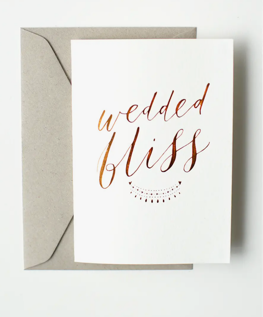 Wedded Bliss - Copper Foil Greeting Card